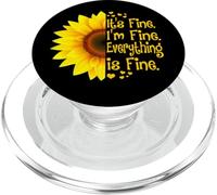Tournesol It's fine I'm fine everything is fine PopSockets PopGrip pour MagSafe