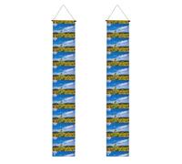 Tournesol Mer et ciel bleu Nuages blancs, Décorations pour fête de remise de diplômes - Bannière de bienvenue à suspendre au porche, pour l'intérieur et l'extérieur