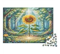 Tournesol Papier épais Tournesol dans Une forêt enchantée avec Cercle Magique Lot de Puzzles Jouet éducatif pour Enfants 70x50cm/1000 pièces