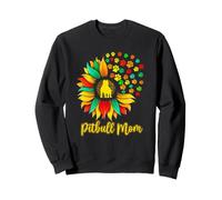 Tournesol Pitbull Maman Amoureux des Chiens Fête des Mères Sweatshirt
