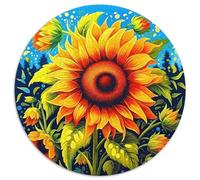 Tournesol, Puzzle 1000 Pièces Rond, Activité Amusante Et Relaxante, Idéal pour Moments en Famille Ou Collection, Conseillé Dès 12 Ans, 1000pcs (67.5x67.5cm)
