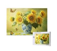 Tournesol Puzzle 2000 Pièces Adultes, Grand Bois Puzzle Papillon Motif Désign, 99x70cm Jigsaw Bricolage Artisanat avec Emballage Cadeau pour Decoration Murale Maison, Cadeau Femme, Men Gifts, Model308