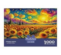 Tournesol Puzzle De 1000 Pièces pour Fleur Multicolore Fleur colorée Adultes Et Enfants Cadeau Inspirations Voyage Et Réduction du Stress Jeu D'Intelligence De l'art 52x38cm/1000pcs