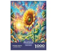 Tournesol Puzzles 1000 Pièces Cadeau Unique Fiori Piante Bellissimo Jeu Éducatif Challenge Toy À De Qualité Supérieure Peinture Art pour Adultes Et Enfants À Partir De 12 Ans 70x50cm/1000pcs