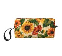 Tournesol Rouge, Trousse de Maquillage Trousse à cosmétiques Trousse de Toilette de Voyage Portable Pochette de Maquillage