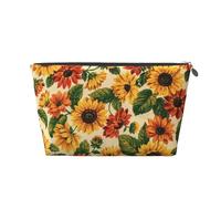 Tournesol Rouge, Trousse de Toilette Trousse de Maquillage Sac à cosmétiques Trousse de Toilette de Voyage Portable