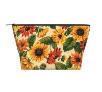 Tournesol Rouge, Trousse de Toilette Trousse de Maquillage Sac à cosmétiques Trousse de Toilette de Voyage Portable
