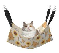 Tournesol Shiba Inu,Hamac Suspendu pour Chat, lit Suspendu Doux Double Face pour Petits Chiens,M