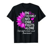 Tournesol TNBC Rose Triple négatif Sensibilisation au Cancer du Sein T-Shirt
