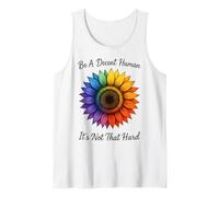 Tournesol vintage rétro Be A Decent Human It's Not That Hard Débardeur