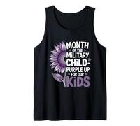 Tournesol Violet pour Enfants Militaires Mois de l'enfant Militaire Débardeur