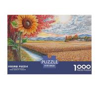 tournesolPuzzle The Art of Colour: We are Better at Home - Wheat Field 1000 Pieces, Full Colour Series, Perfectly Matching Pieces, for Adults and Children from 12 Years 38x26cm/1000pcs