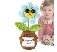 Tournesols All Crochet - de Motivation | Fleurs Artificielles Décoratives pour La Maison Cadeau Bureau Anniversaire Appréciation Enseignant Amica