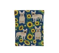 Tournesols Bouledogue français, Sac de Rangement pour Femmes, Portefeuille supérieur à Presser, Petit Porte-Monnaie, Pochette de Changement