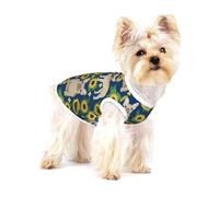 Tournesols Bouledogue Français,T-Shirt sans Manches en Coton pour Animaux de Compagnie, Gilet Respirant, Extensible et Doux,M