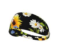 Tournesols Camomille Imprimé,Bandeau de Sport Unisexe, Bandeau élastique Multi-usages pour Cheveux