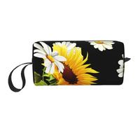 Tournesols Camomille Imprimé, Trousse de Maquillage Trousse à cosmétiques Trousse de Toilette de Voyage Portable Pochette de Maquillage