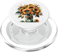 Tournesols dans un bocal PopSockets PopGrip pour MagSafe