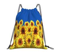 Tournesols Et Drapeau Bleu De L'Ukraine Sac À Cordon Réglable Sacs De Sports Plage Sac À Dos pour Déjeuner Camping Fête 36X42Cm