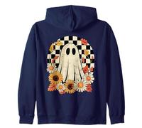 Tournesols fantômes rétro - Jolis Motifs Floraux d'halloween Sweat à Capuche