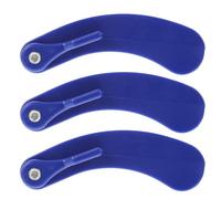 Tourneur de Clés Pliable en Plastique, Lot de 3, Poignée Ergonomique | Rangement Organisé, Bleu, pour Serrures et Portes de Bureau, Aide à Tourner les Clés