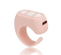 Tourneur de Page à Télécommande, Contrôleur de Bague de Rotation de Page sans Fil Bluetooth APP, Anneau de Défilement à Distance pour Lire des Romans, Prendre des Photos, Regarder (Rose)