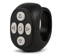 Tourneur de Page Défilement sans Fil avec Télécommande Bluetooth pour Application Téléphone for iOS Android, Cliqueur Bout des Doigts (Noir)