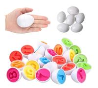 Tourneurs de forme pour les tout-petits 1-3, 12pcs Les œufs assortis construisent en nombre, forme ＆ Toys de couleur, œufs jouets éducatifs pour enfants cadeaux fête d'anniversaire