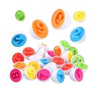 Tourneurs de forme pour les tout-petits 1-3, 12pcs œufs assortis construites en nombre, forme & toys de couleur, œufs jouets éducatifs pour les cadeaux fête d'anniversaire pour enfants, |.Appar