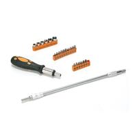 Tournevis 24 Pièces - JE CHERCHE UNE IDEE - Extension Flexible - Ergonomique - Noir, Orange, Gris