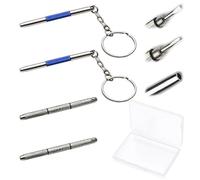 Tournevis 4 pièces avec mallette de rangement en 1 pièce, mini tournevis à lunettes, kit de réparation de précision, mini tournevis de précision, porte-clés