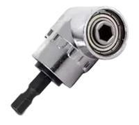 Tournevis À Angle Droit Avec Porte-embout Magnétique For Perceuse Électrique, Mandrin, Tournevis À Percussion 1/4" À 105 Degrés(Silver)