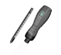 Tournevis à cliquet avec stylo de test de lumière de couleur, testeur électrique multifonction 2 en 1 pour détection de fils vivant/neutre, design extensible et réutilisable, noir