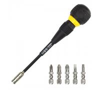 Tournevis à cliquet Ball Grip avec porte-embouts et 5 embouts Impact Ball VESSEL