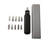 Tournevis à cliquet de qualité professionnelle avec système d'embouts à pression et couple de sortie élevé pour les travaux exigeants (10 en 1)