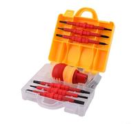 Tournevis à cliquet isolé avec fente et cruciforme, tournevis de sécurité électricien avec mécanisme réversible, embouts en acier au chrome vanadium,