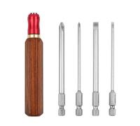 Tournevis à manche en bois adapté pour vis à croisement plat, poignée ergonomique puissante pour assemblage de meubles, tournevis de réparation