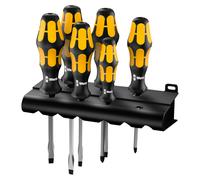 TOURNEVIS BURIN WERA 932 S6 KRAFTFORM CRUCIFORME ET PLAT AVEC RACK DE RANGEMENT