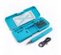 Tournevis Compact 800mAh Longue Durée Tournevis Compact 800mAh(Blue) | 42 embouts acier CR-V, mandrin magnétique fort, pour idéal bricolage maison, charge rapide USB-C