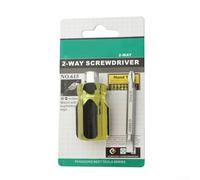 Tournevis compact double interchangeable avec têtes cruciformes PH2 et SL6 fendues pour réparation et entretien