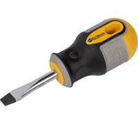 Tournevis court évasé à fente Roughneck - Embout magnétique, lame en acier S2 et manche Soft Grip - 6 x 38 mm