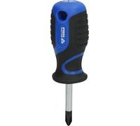 Tournevis Cruciforme Court PH 38 mm - Tournevis Industrielle BT032901 avec Bonne Adhérence - pour Professionnel et Bricoleur - Manche Ergonomique - Embout en Acier au Chrome Vanadium - BRILLIANT TOOLS