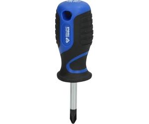 Tournevis Cruciforme Court PH 38 mm - Tournevis Industrielle BT032901 avec Bonne Adhérence - pour Professionnel et Bricoleur - Manche Ergonomique - Embout en Acier au Chrome Vanadium - BRILLIANT TOOLS