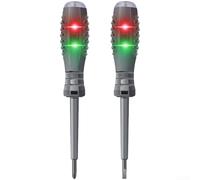 Tournevis de détection de tension LED avec pointe magnétique pour l'identification des fils en direct/zéro et la détection des points d'arrêt dans les travaux électriques (G)