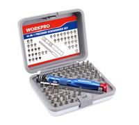 WORKPRO Tournevis de Précision 44 Pièces, Kit de Réparation avec 42 Embouts en Acier S2 Résistant, Tournevis de Précision pour Lunettes, Montre, Téléphone et PC