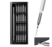 Tournevis de Précision Magnétique 25 en 1 - Mini Set d'Outils avec Embouts Torx & Phillips - Coffret Aluminium pour Réparation Lunettes, Montres, Smartphone et Électronique