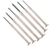 Tournevis de Précision Mini en Acier au Carbone 6 Pièces | Kit Compact Argenté, Contrôle Précis, Facile à Transporter et Stocker, pour Bijoutiers et Horlogers
