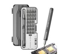 Tournevis électrique - 17x20,1 cm Aluminium+Acier S2, Rechargeable sans fil | Parfait pour les réparations domestiques, l'électronique de bricolage, les bijoux, la précision.