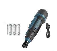 Tournevis électrique 3 6 V sans fil rechargeable avec 10 embouts magnétiques et lumière LED intégrée pour utilisation électronique et meubles