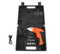 Tournevis électrique 3,6V, 45 embouts 180rpm, coffret portable | Batterie lithium 1200mAh ABS robuste mandrin 6,35mm réparation domicile assemblage meuble rangement compact